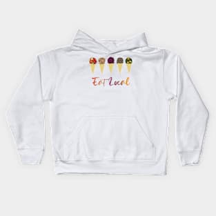 "Eat Local" Ice Cream Cones Kids Hoodie